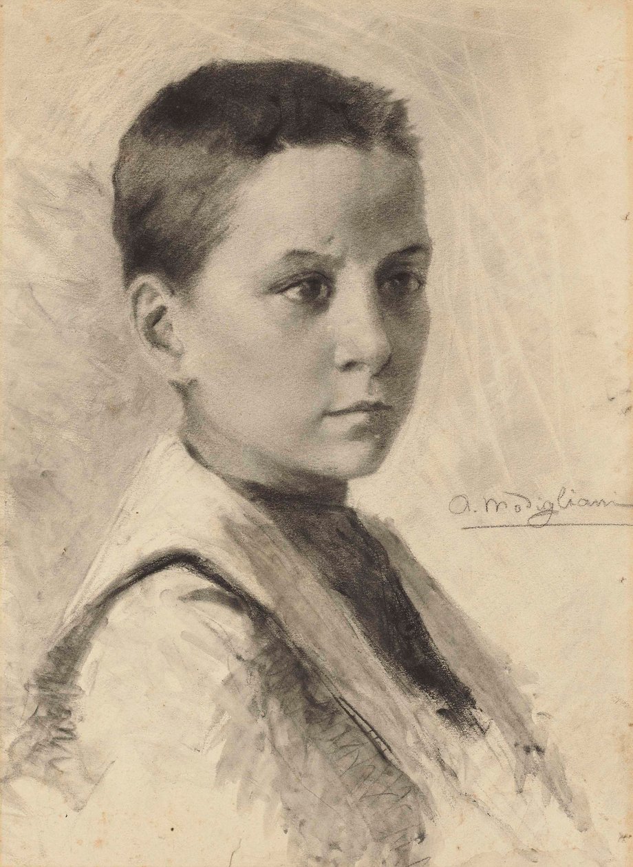 Zelfportret, 1899 door Amedeo Modigliani