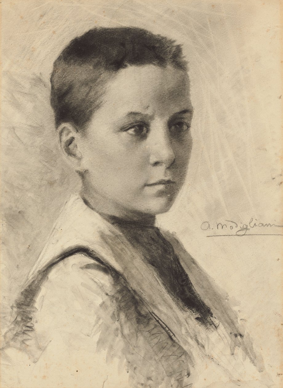 Zelfportret, 1899 door Amedeo Modigliani