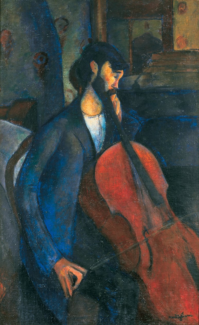 De Cellist door Amedeo Modigliani
