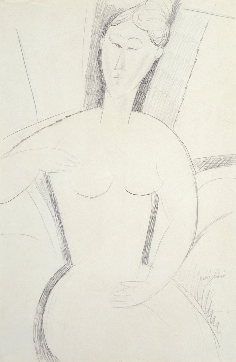 Zittende Vrouw door Amedeo Modigliani