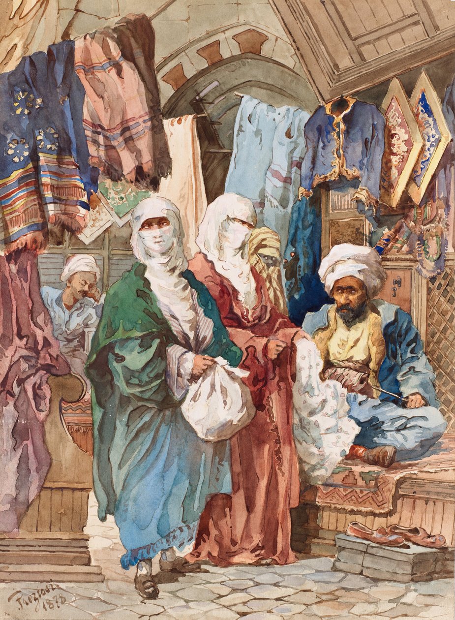 De Zijde Bazaar door Amedeo Preziosi