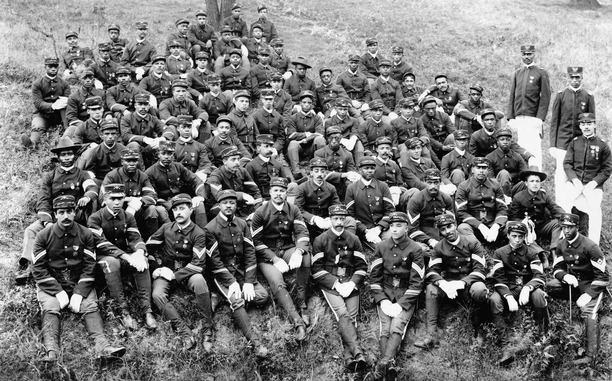 Compagnie D, 8e Illinois Vrijwilligersregiment, ca.1899 door American Photographer