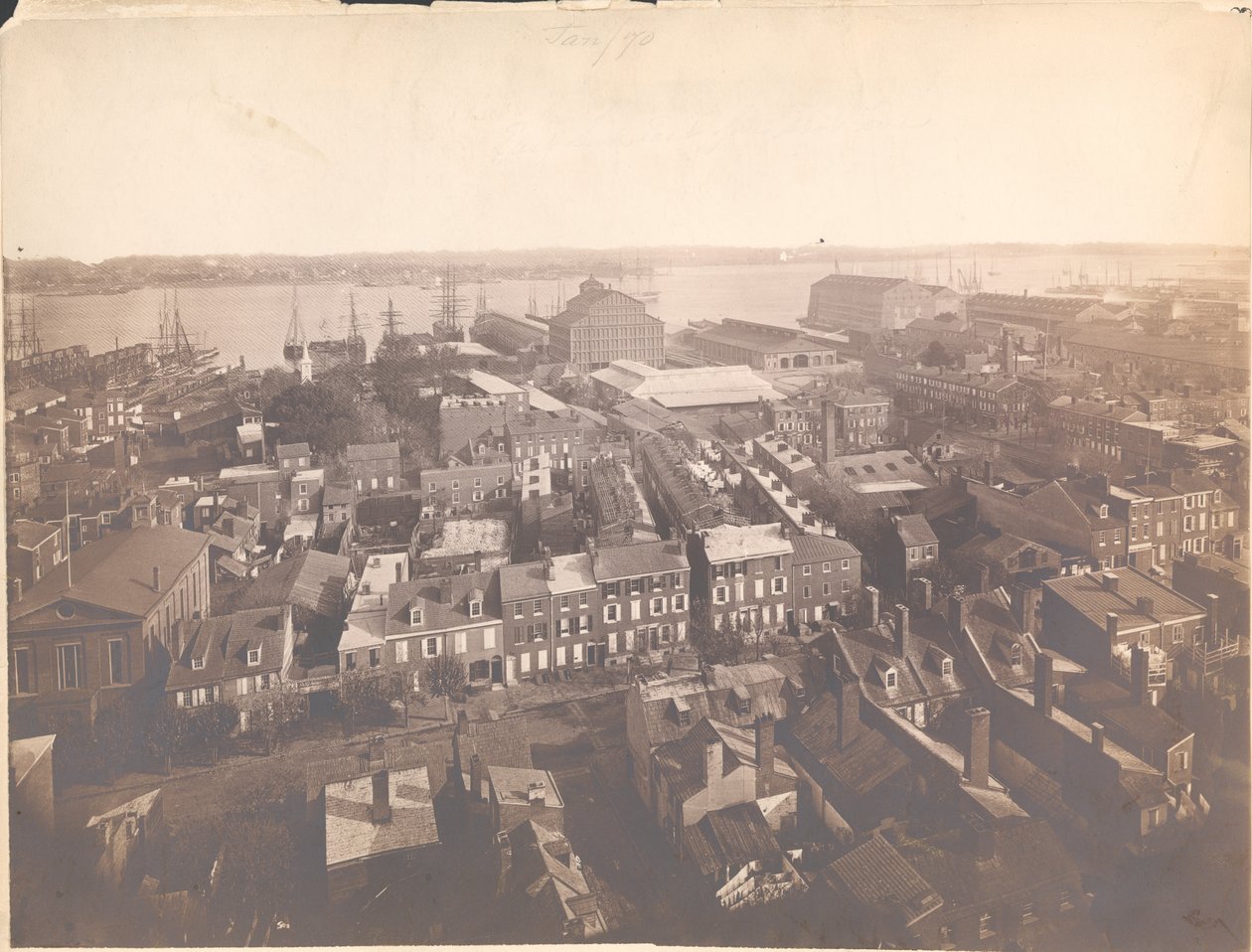 Panorama van Philadelphia, oost-zuidoost uitzicht, januari 1870 door American Photographer