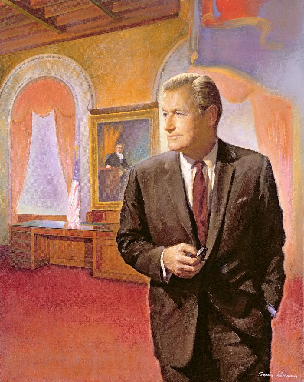 Gouverneur Nelson A. Rockefeller (1908-79) door American School