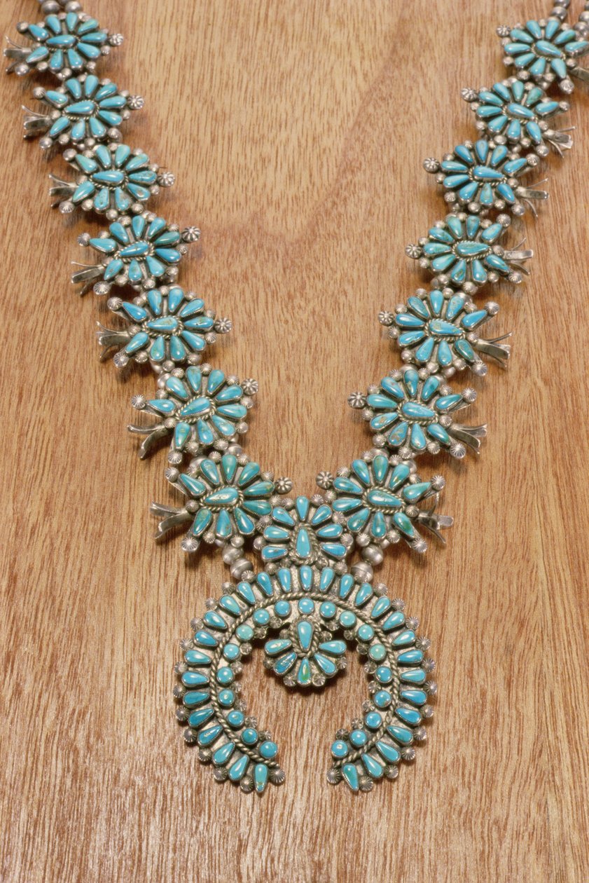Navajo ketting (zilver en turquoise) door American School