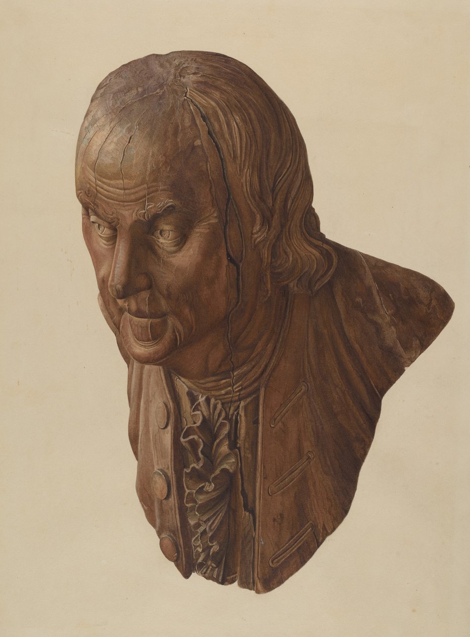 Boegbeeld: Benjamin Franklin door American 20th Century