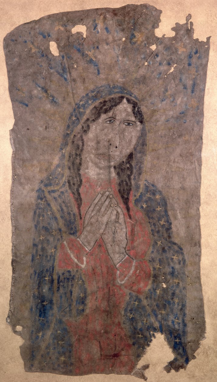 Schildering van een Madonna, Pueblo-indiaan door American Native