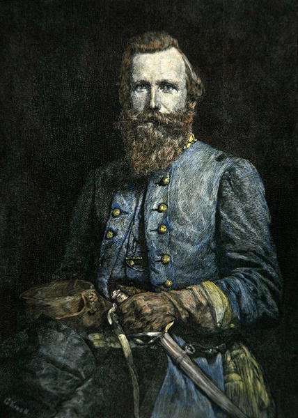 Portret van generaal J.E.B. Stuart door American School