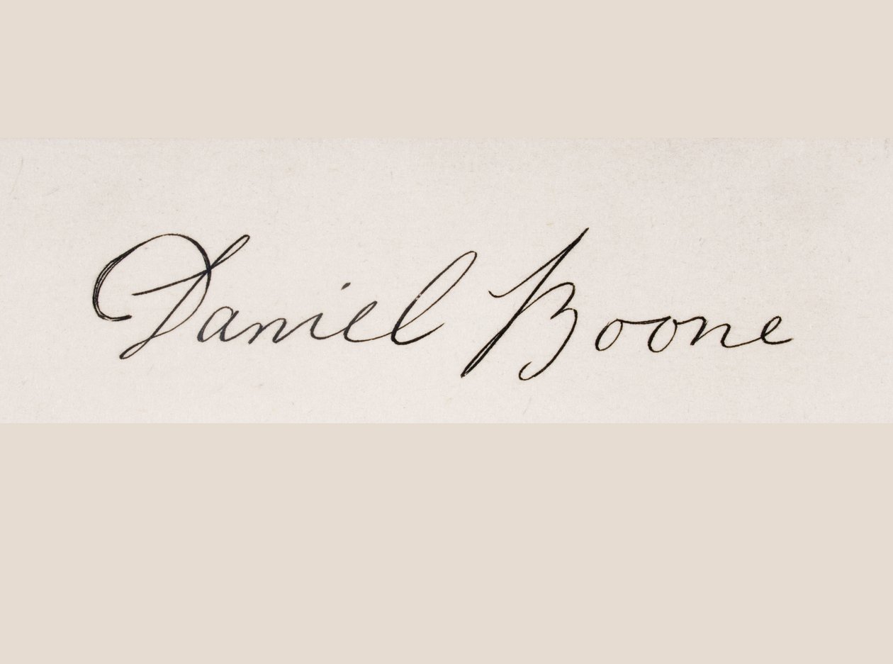 Handtekening van Daniel Boone door American School