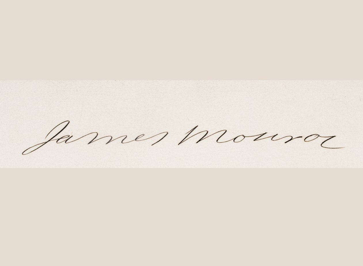 Handtekening van James Monroe door American School