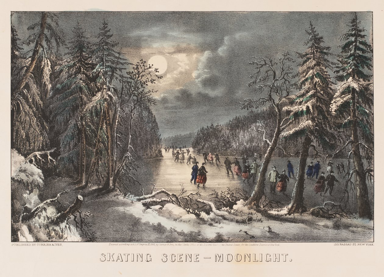 Schaatsscène - Maanlicht door American School