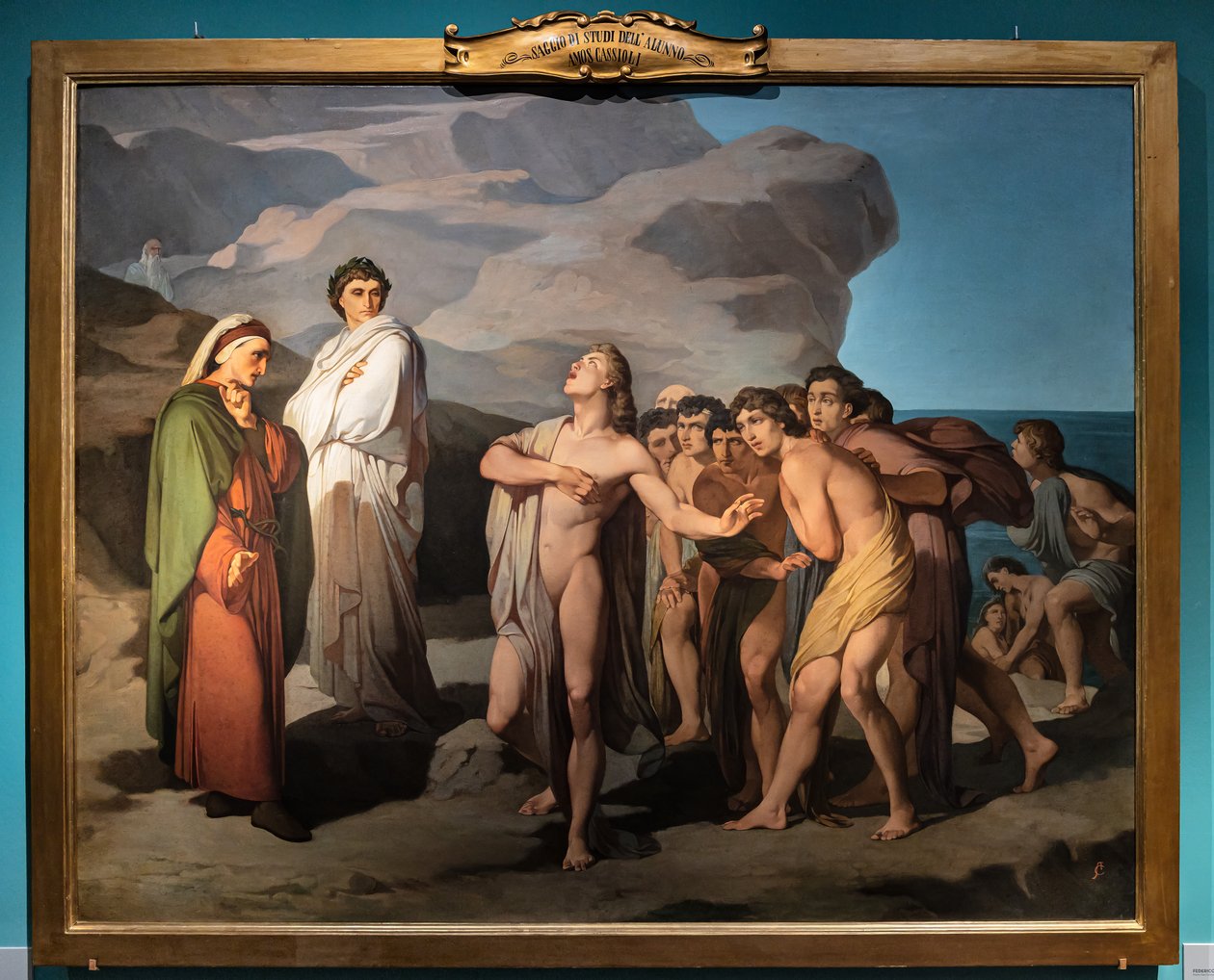 Dante en Casella door Amos Cassioli
