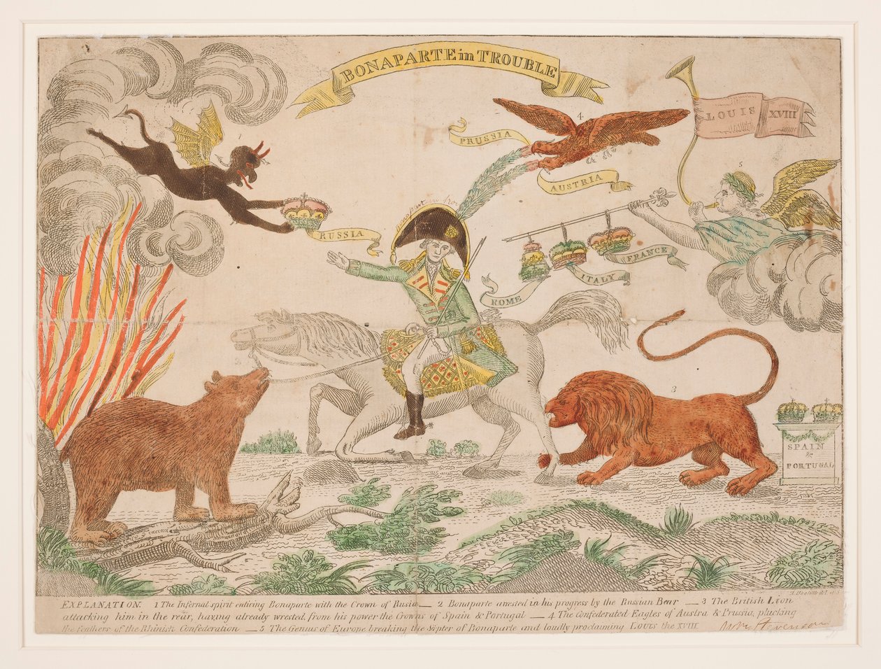 Bonaparte in de problemen door Amos Doolittle