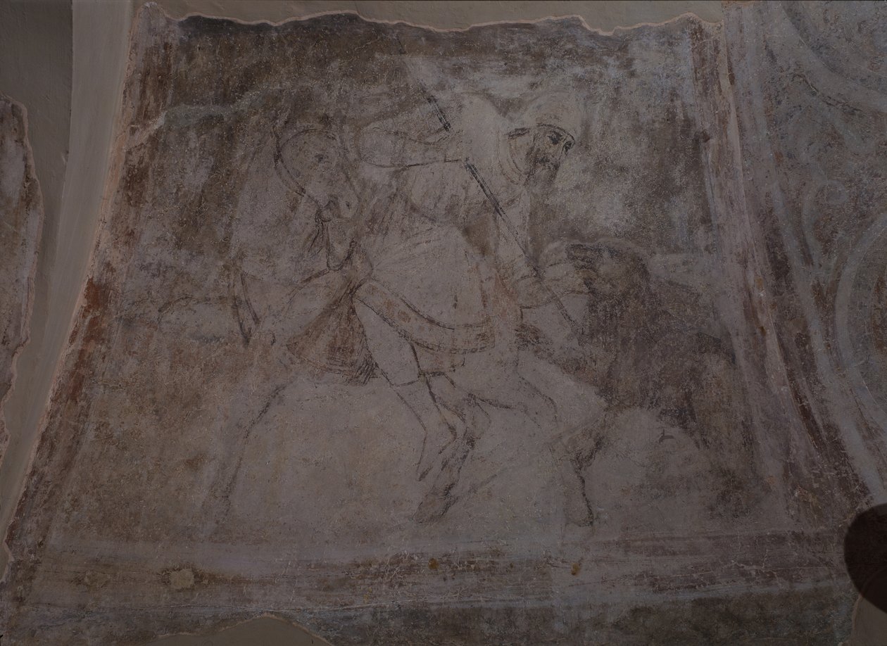 Berenjacht, 11e eeuw door Ancient Russian frescos
