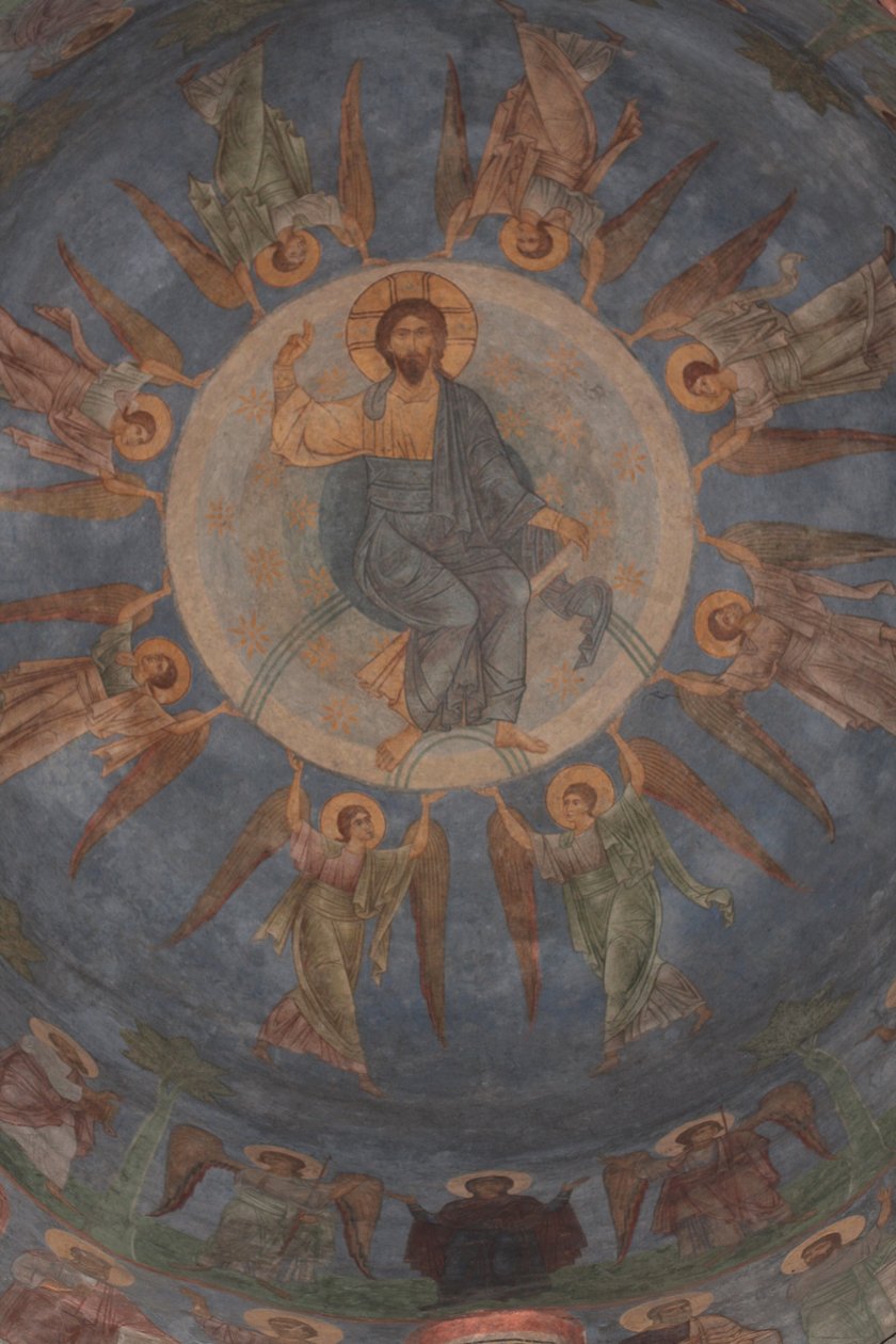 De Hemelvaart van Christus, 12e eeuw door Ancient Russian frescos