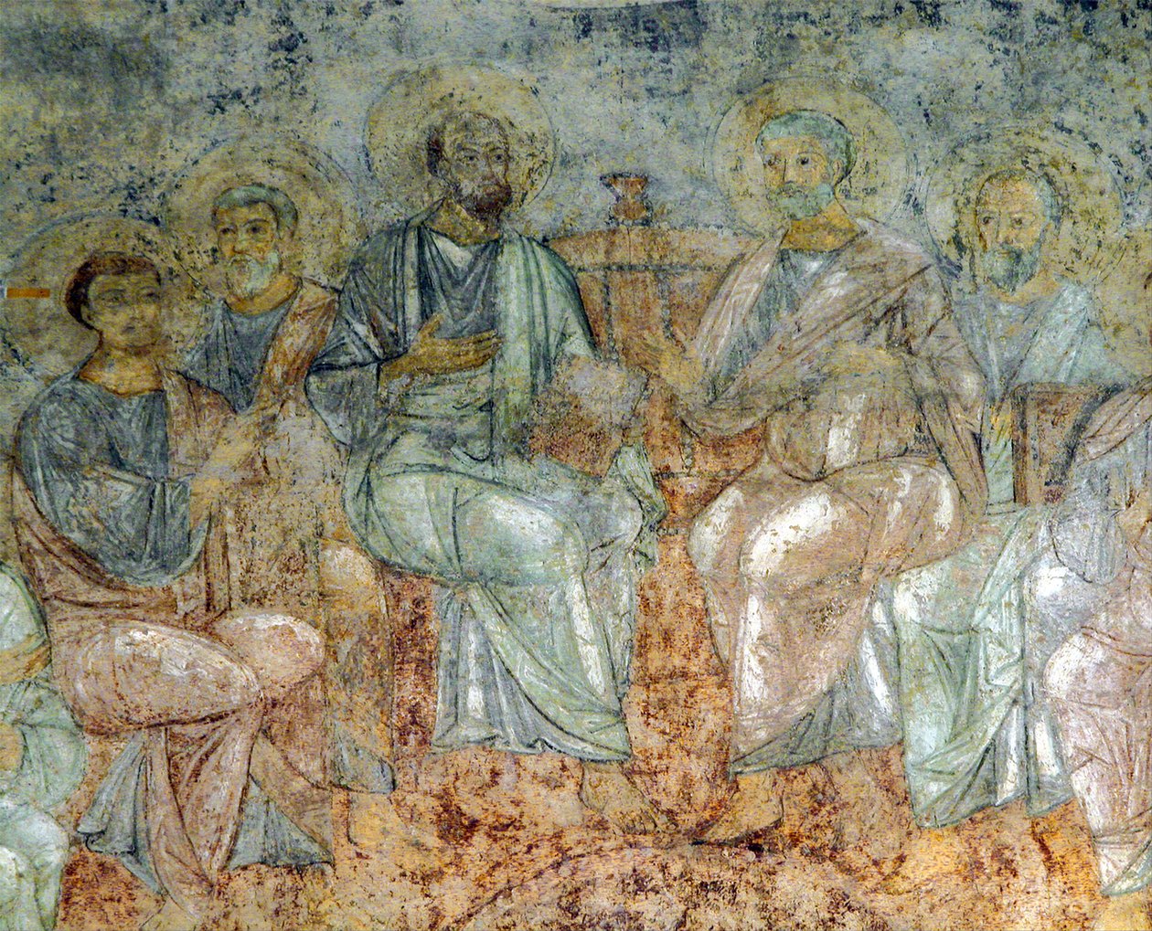 De nederdaling van de Heilige Geest door Ancient Russian frescos