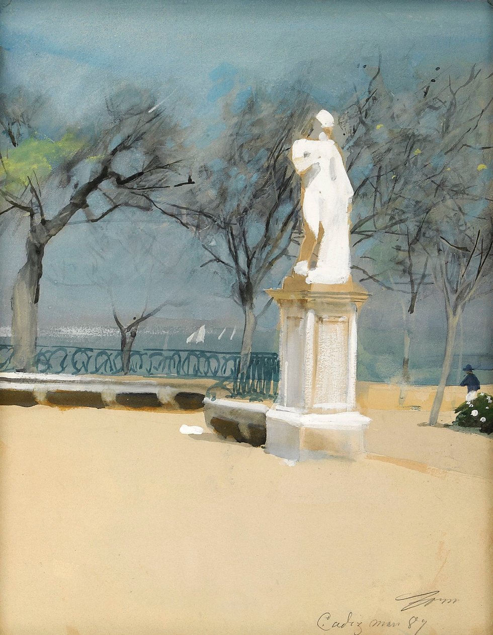 Alamedan in Cádiz door Anders Leonard Zorn