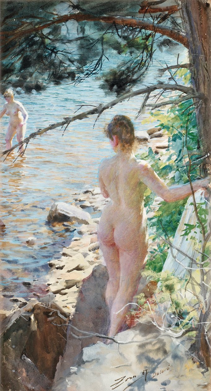 Dalaröklippor II door Anders Leonard Zorn