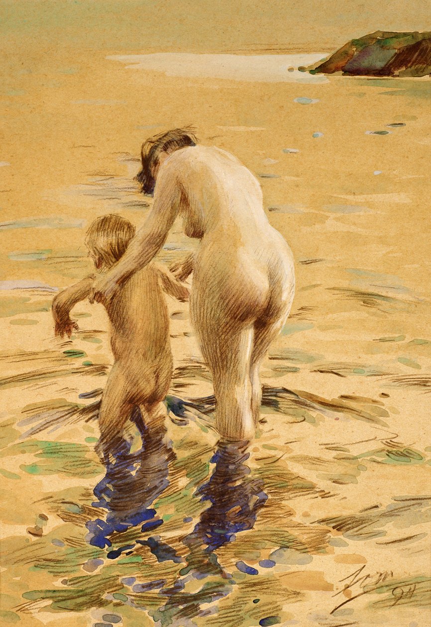 Haar Eerste Duik door Anders Leonard Zorn