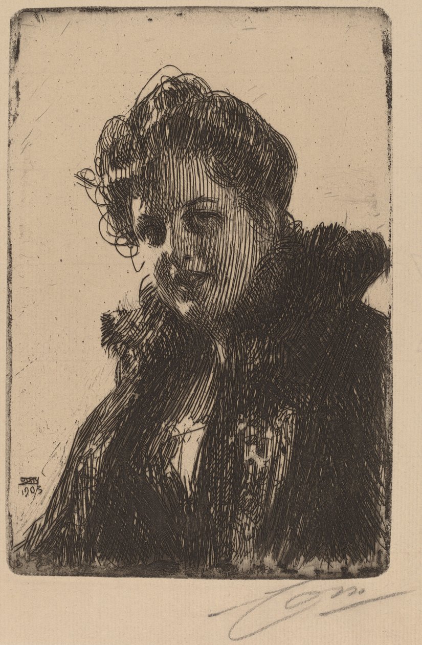 Mevrouw Granberg, 1903 door Anders Leonard Zorn