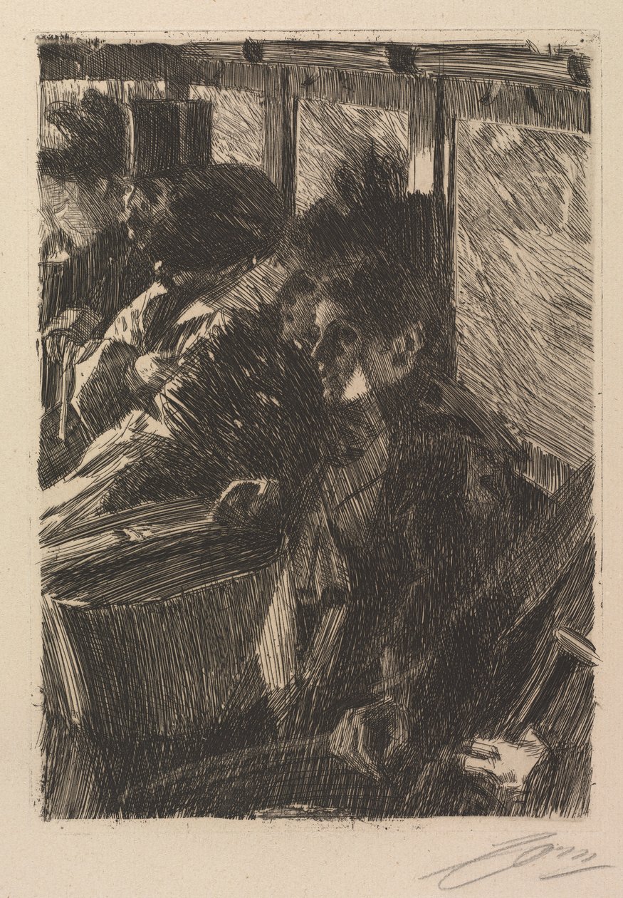 Omnibus, 1892 door Anders Leonard Zorn