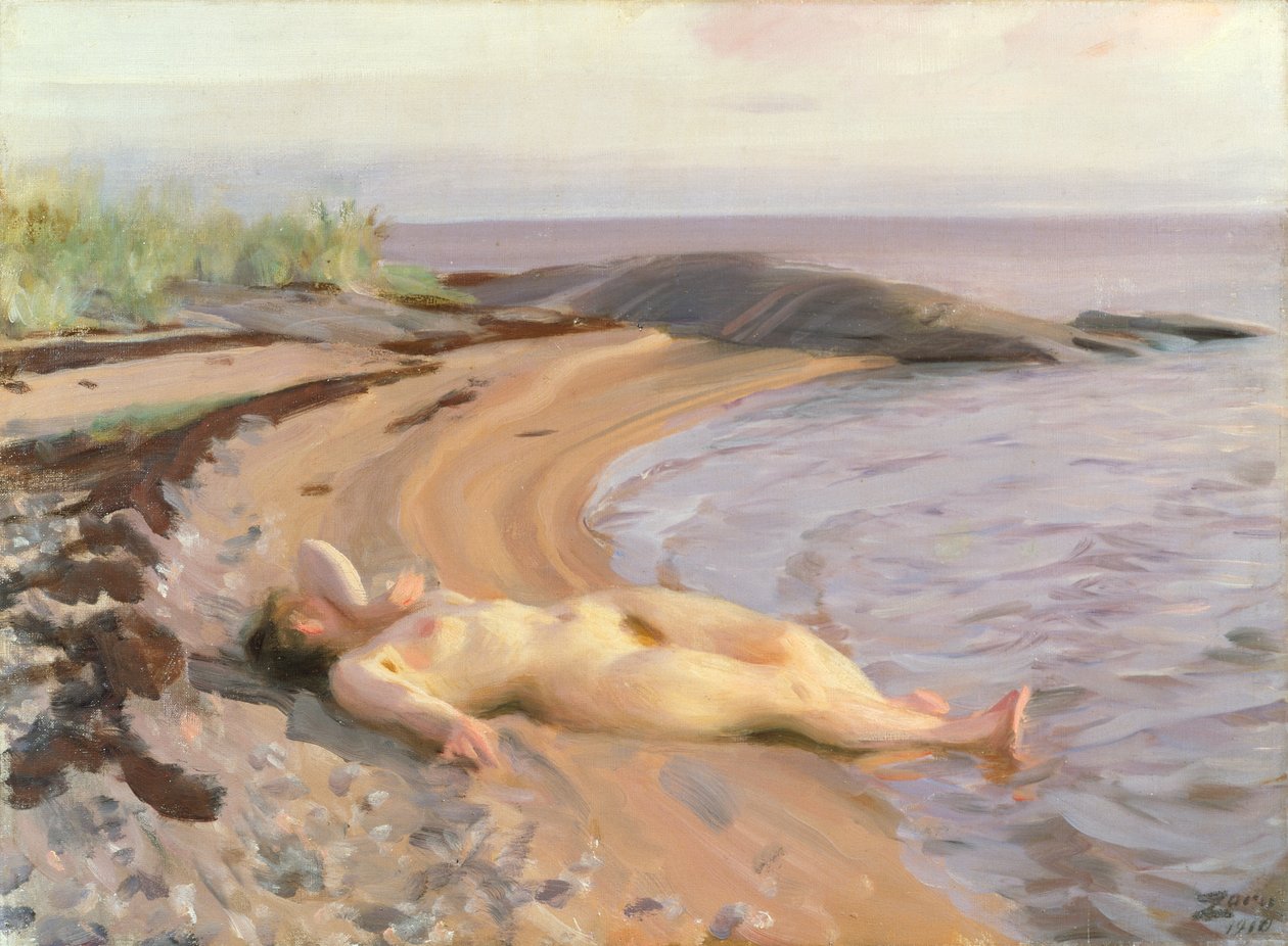 Op het strand door Anders Leonard Zorn