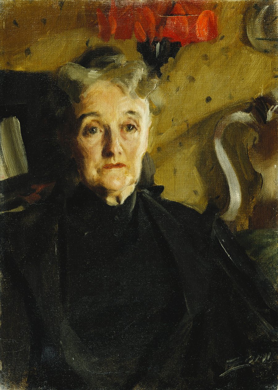 Portret van Mevrouw Hallowell door Anders Leonard Zorn