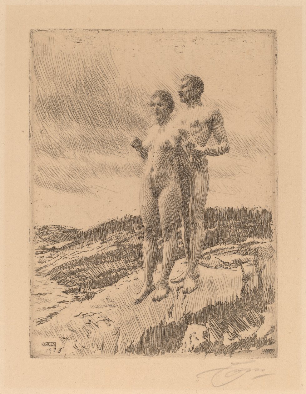 De Twee door Anders Leonard Zorn