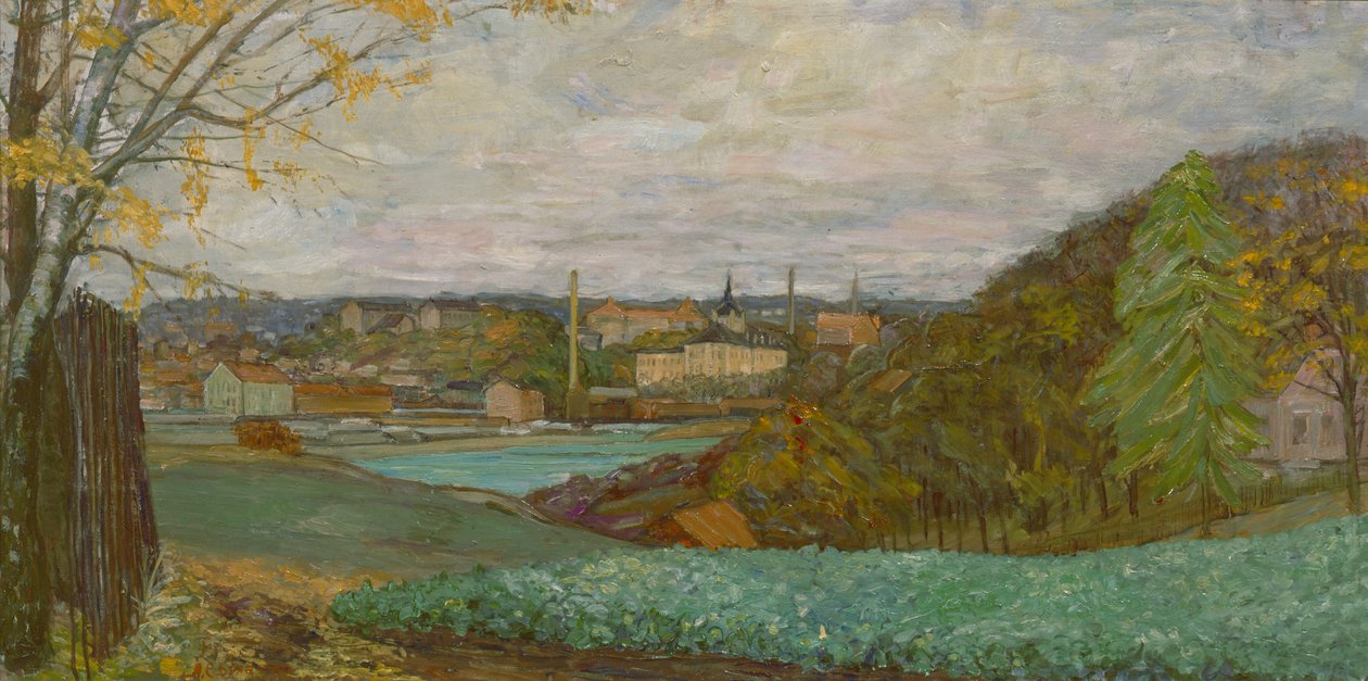 Frognerkilen van Bygdøy (olieverf op doek) door Anders Svarstad
