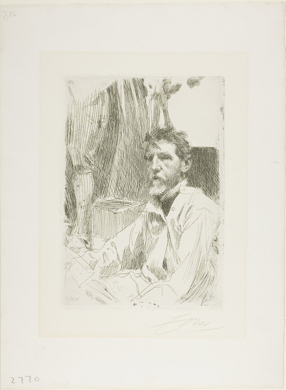August Saint Gaudens I door Anders Leonard Zorn