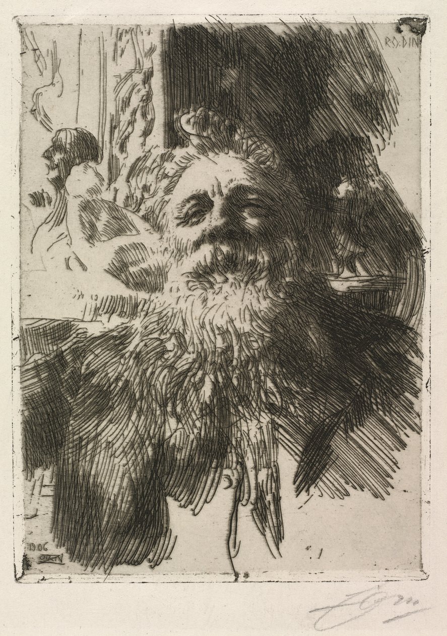 Auguste Rodin door Anders Leonard Zorn