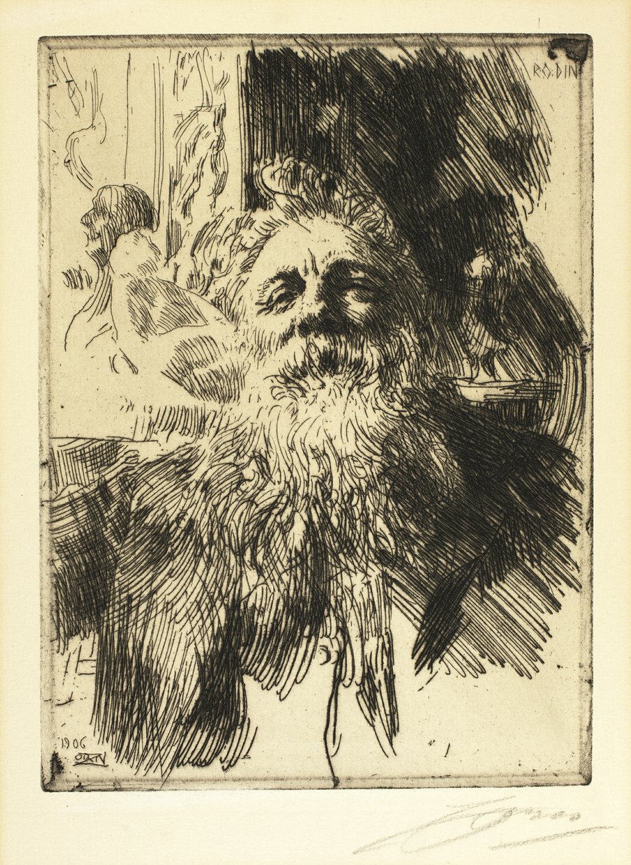 Auguste Rodin door Anders Leonard Zorn
