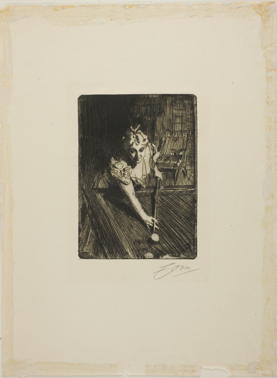 Biljart door Anders Leonard Zorn