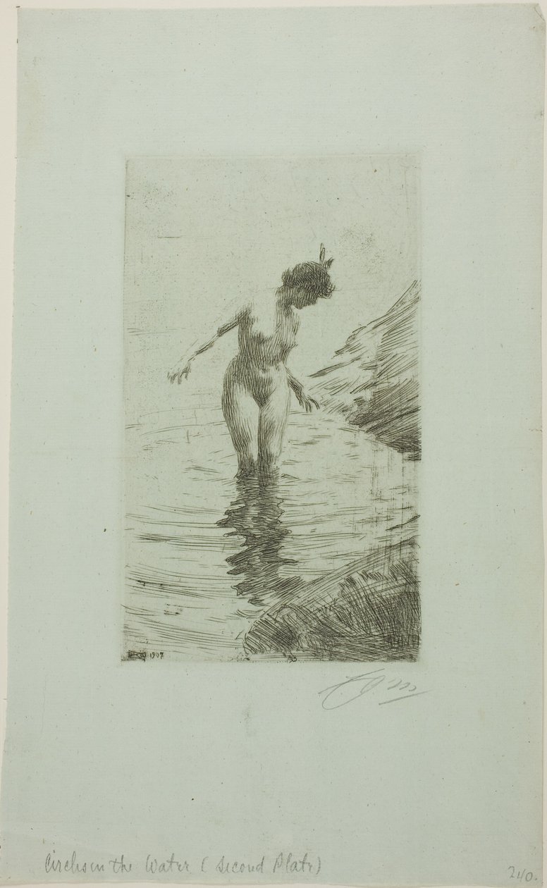 Cirkels van water II door Anders Zorn