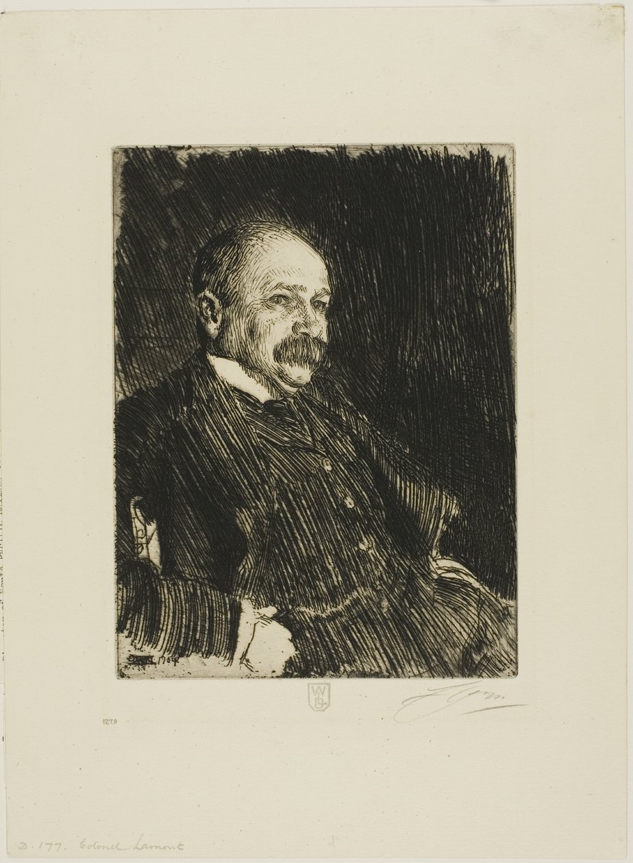 Kolonel Lamont III (buste) door Anders Leonard Zorn