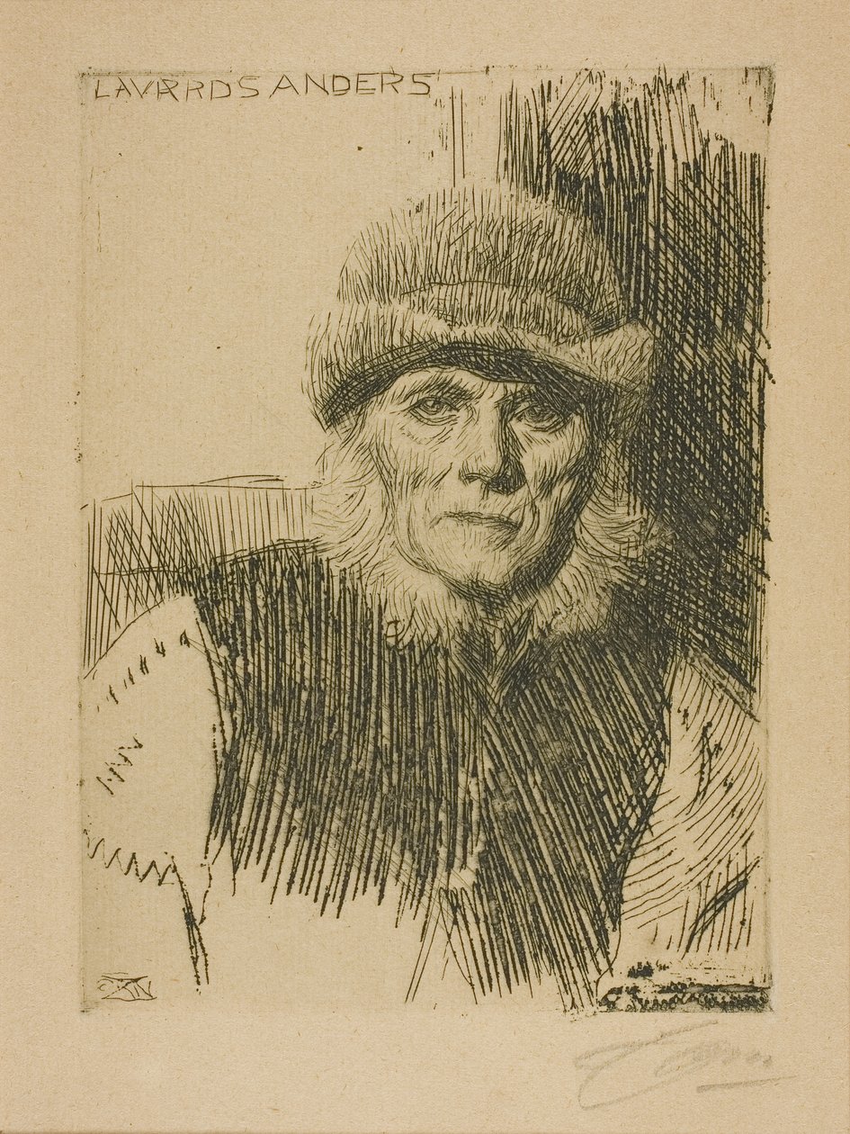 Dalecarliaanse boer (Lavards Anders) door Anders Leonard Zorn