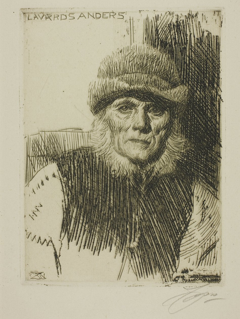 Dalecarliaanse boer (Lavards Anders) door Anders Leonard Zorn