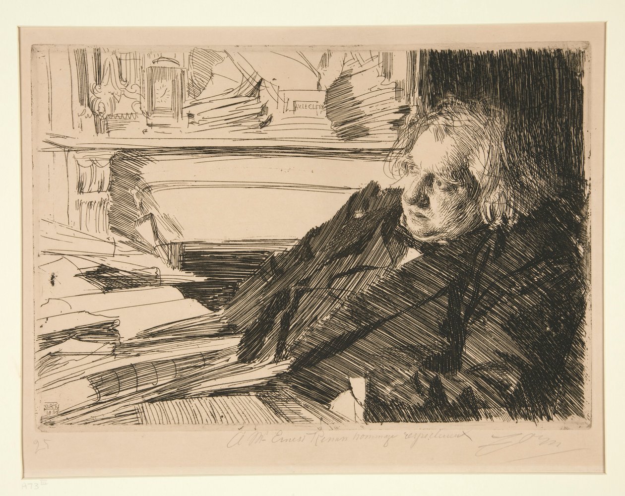 Ernest Renan door Anders Leonard Zorn