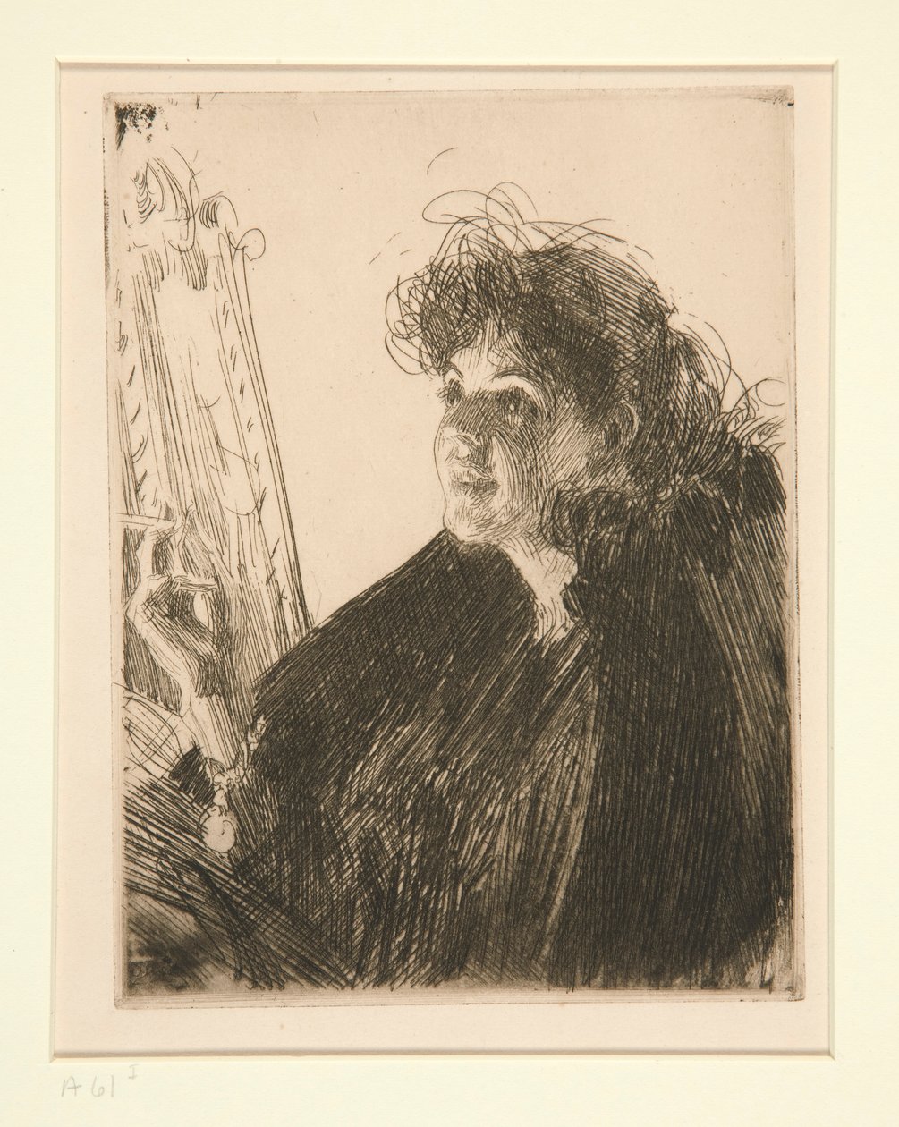 Meisje met een sigaret I door Anders Leonard Zorn