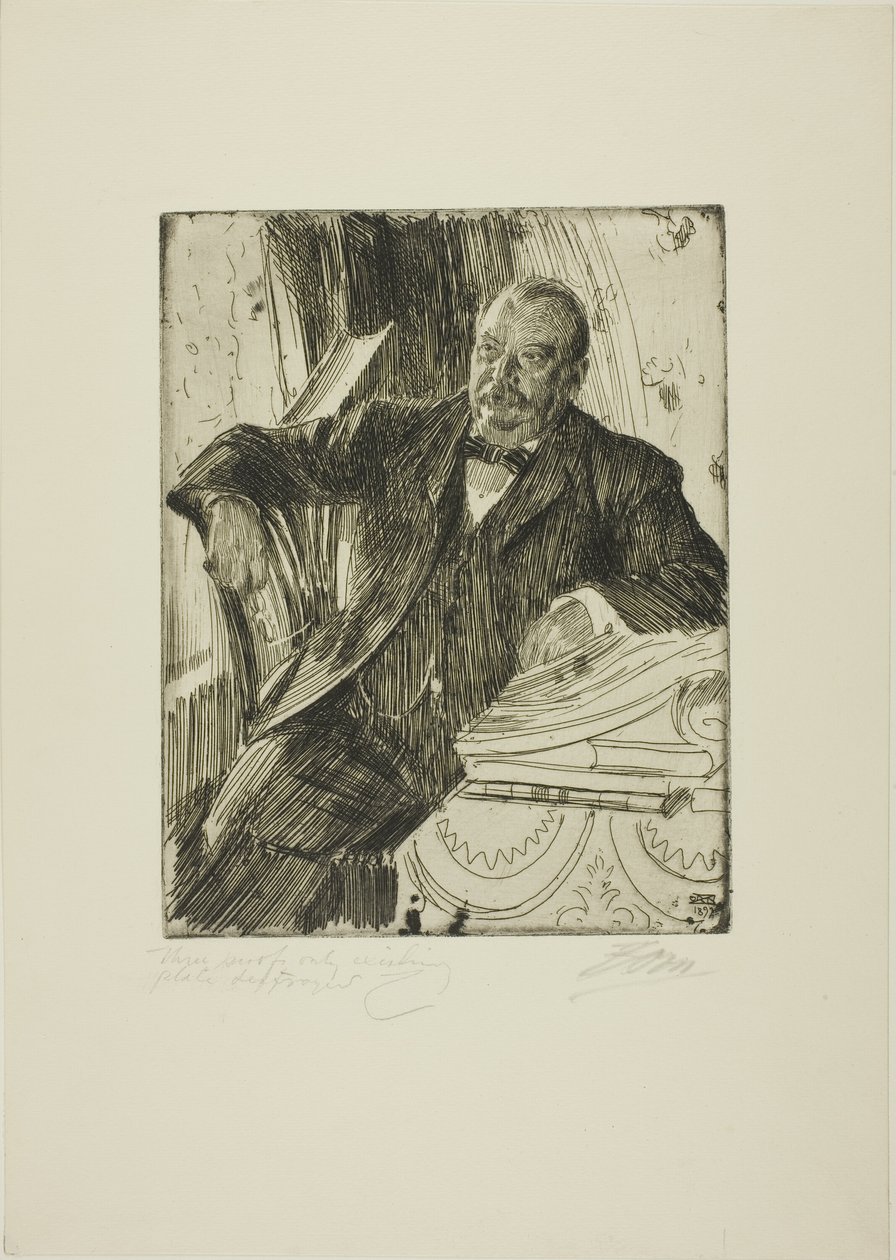 Grover Cleveland II door Anders Leonard Zorn