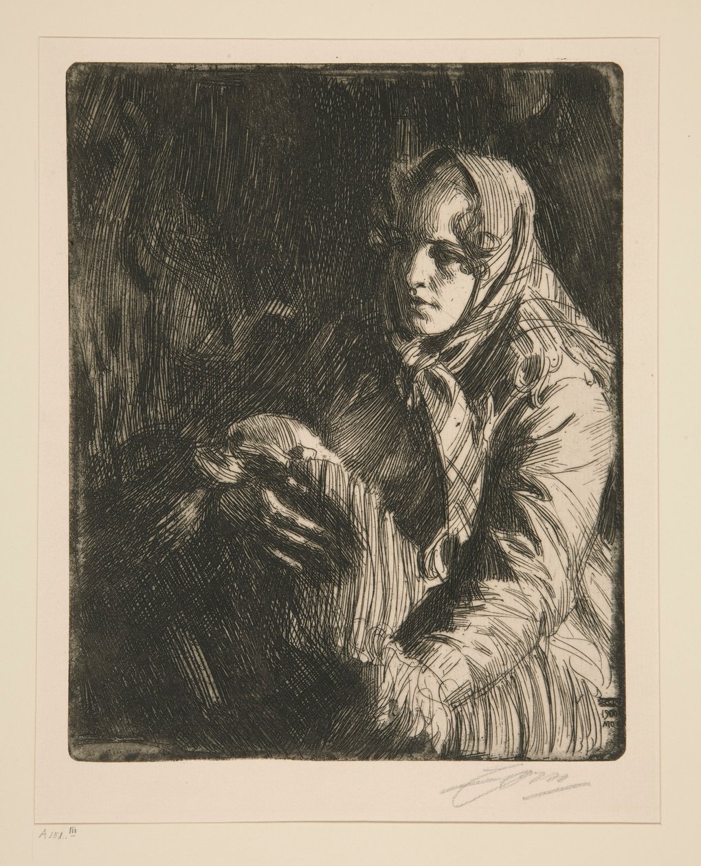 Madonna (Een Moeder) door Anders Leonard Zorn