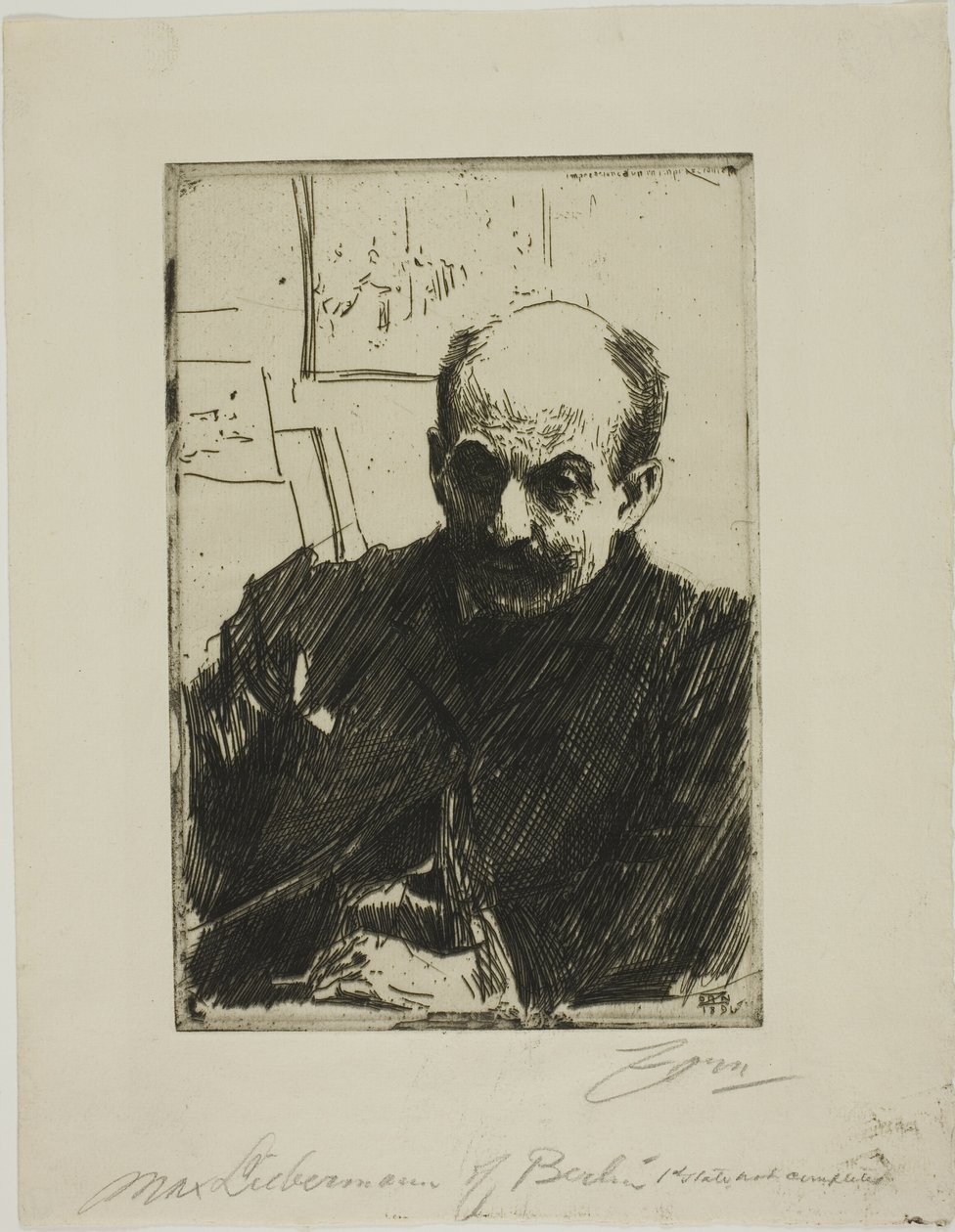 Max Liebermann door Anders Leonard Zorn