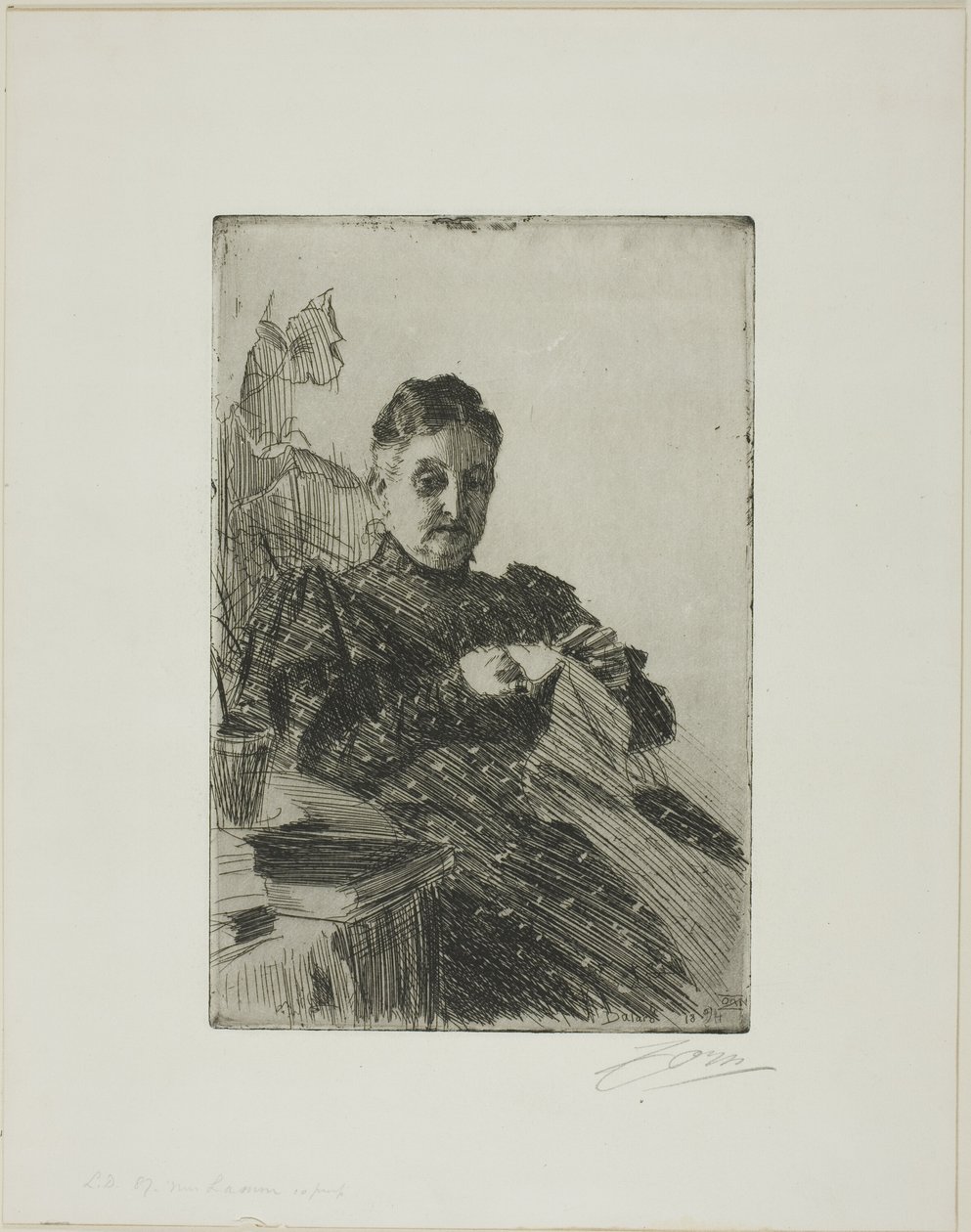 Mevrouw Lamm II door Anders Leonard Zorn