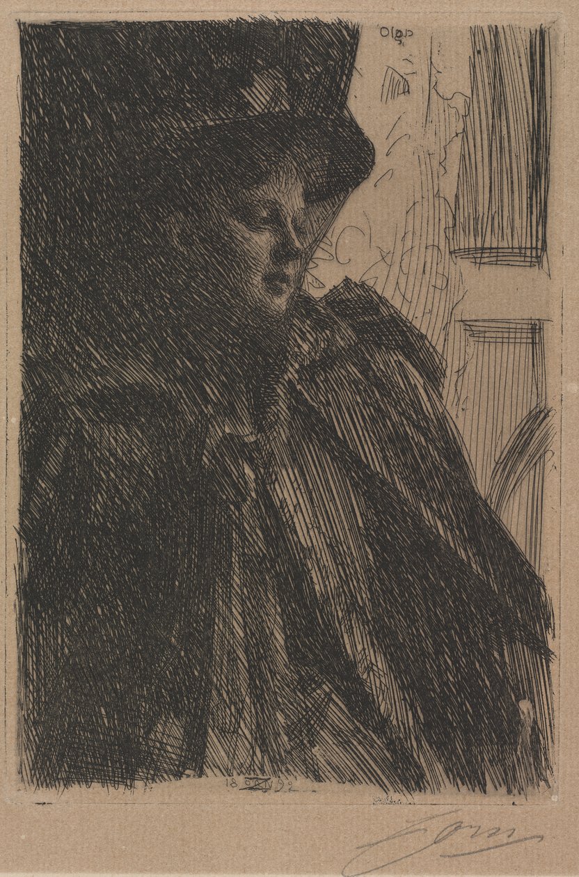 Mevr. Olga Bratt door Anders Leonard Zorn