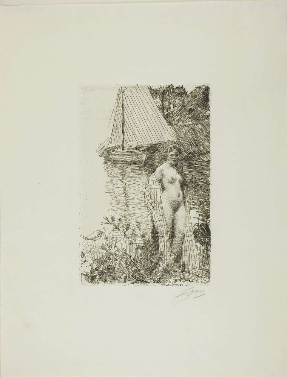 Mijn model en mijn boot door Anders Leonard Zorn