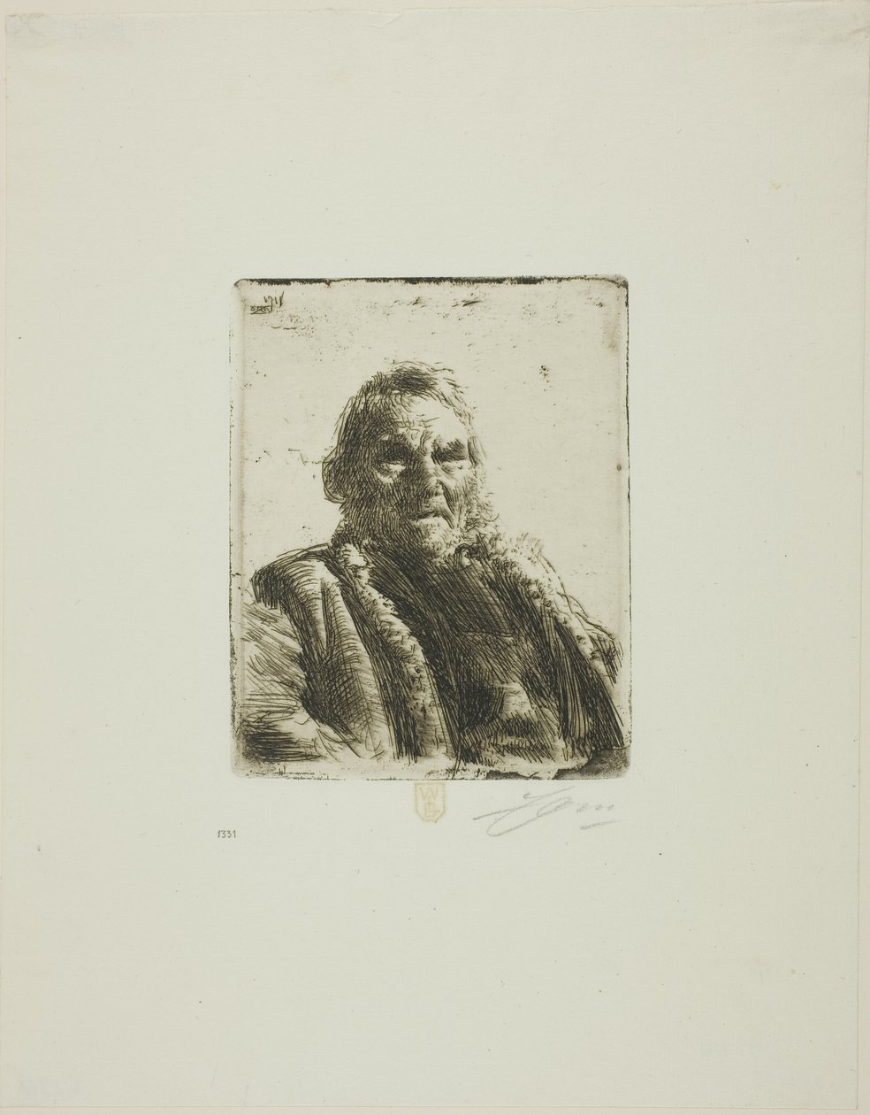 Oude soldaat ("De prins") door Anders Leonard Zorn