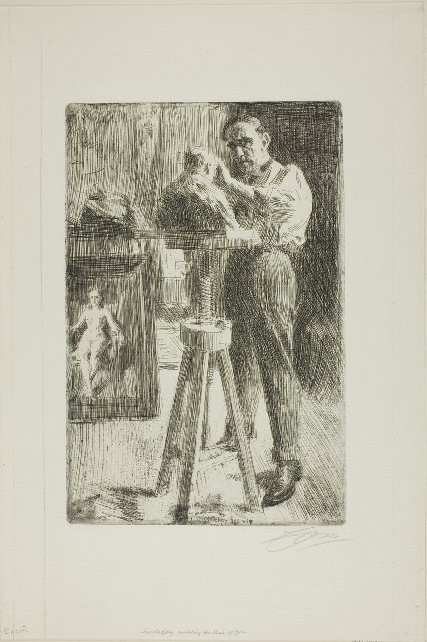 Prins Paul Troubetzkoy I (geheel lichaam) door Anders Leonard Zorn