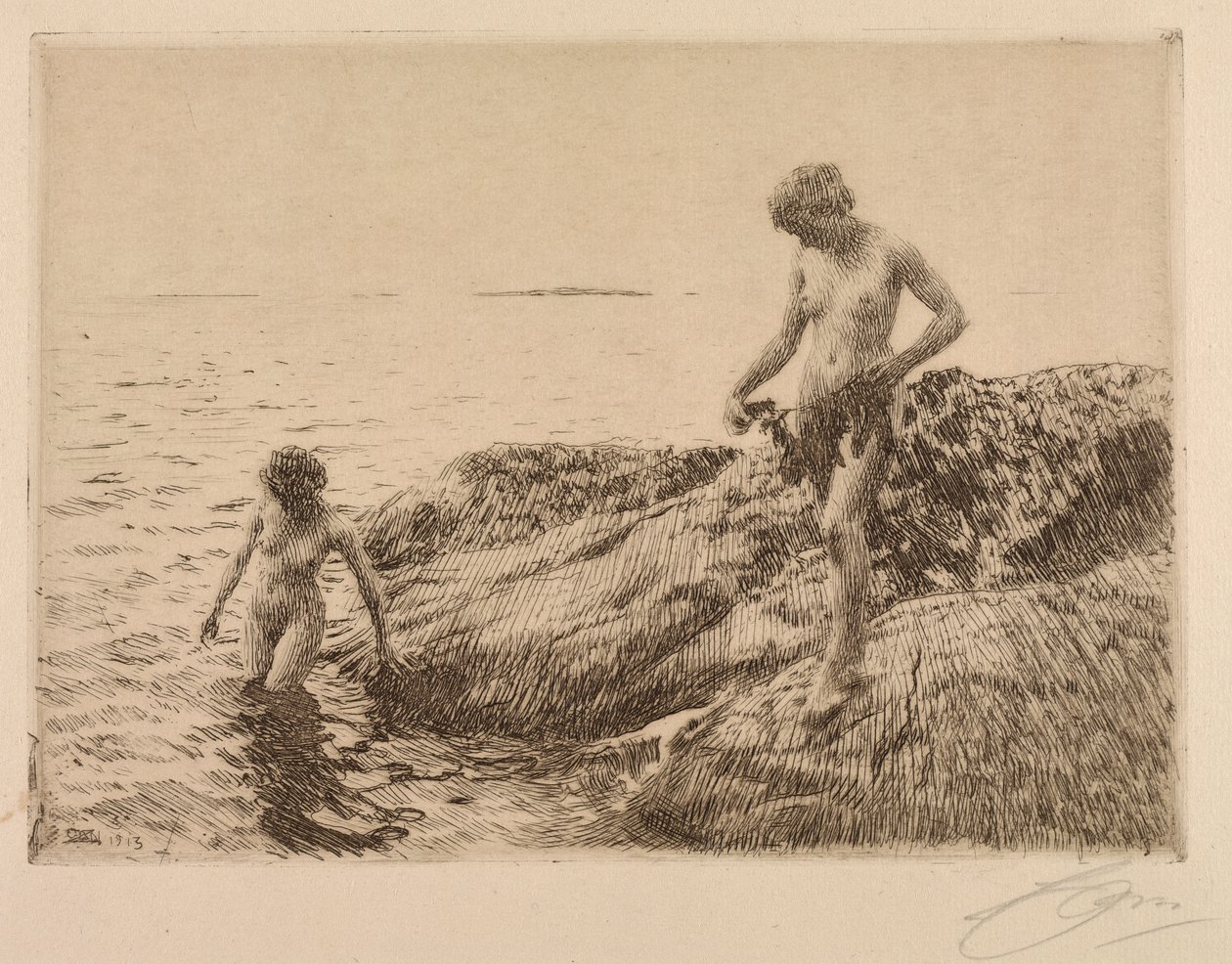 Zeevaardige scheren door Anders Leonard Zorn