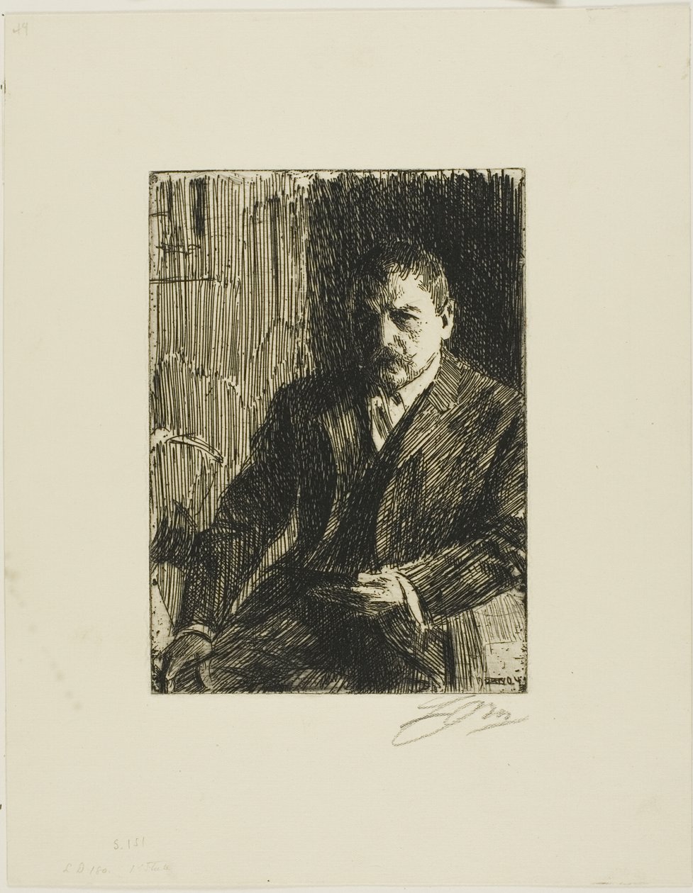 Zelfportret 1904 I door Anders Leonard Zorn