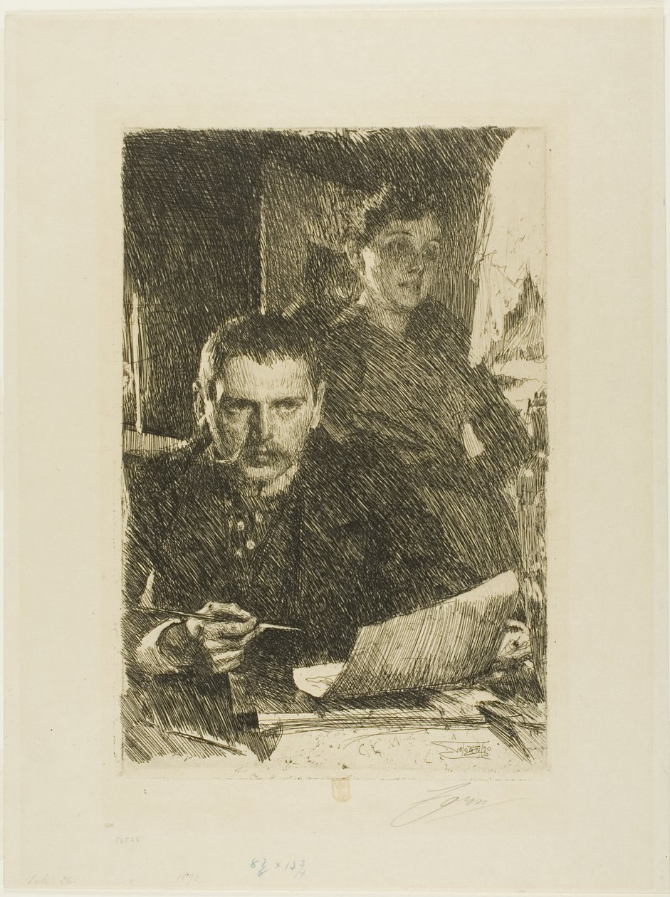 Zorn en Zijn Vrouw door Anders Leonard Zorn